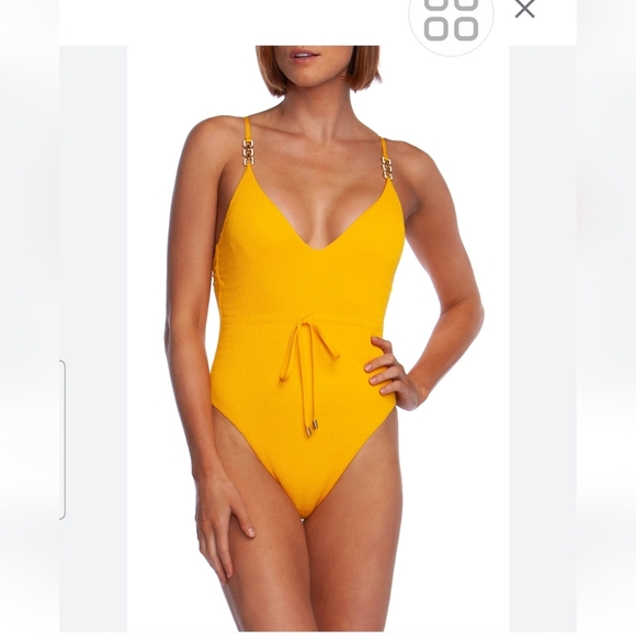 Trina Turk Women's Swimsuit Standard Deep Plunge V-Neck One Piece Swimsuit - Picture 2 of 11